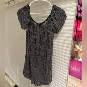 black and white romper